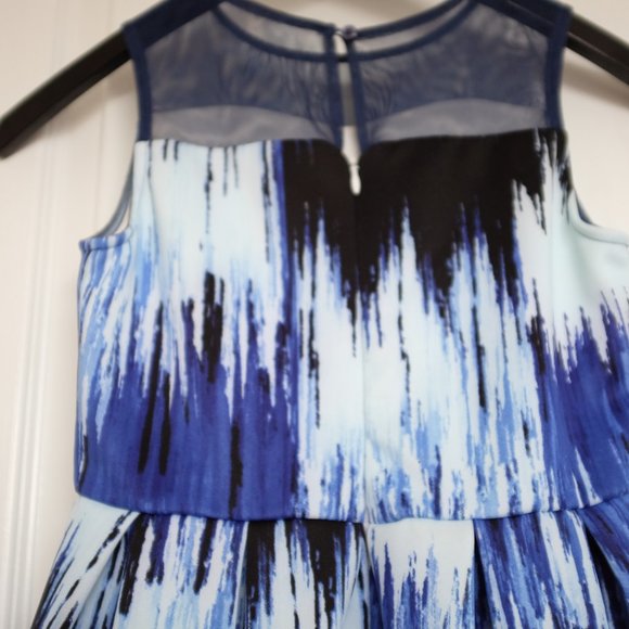 COPY - Pippa & Julie blue abstract scuba dress size 12 - Picture 5 of 11